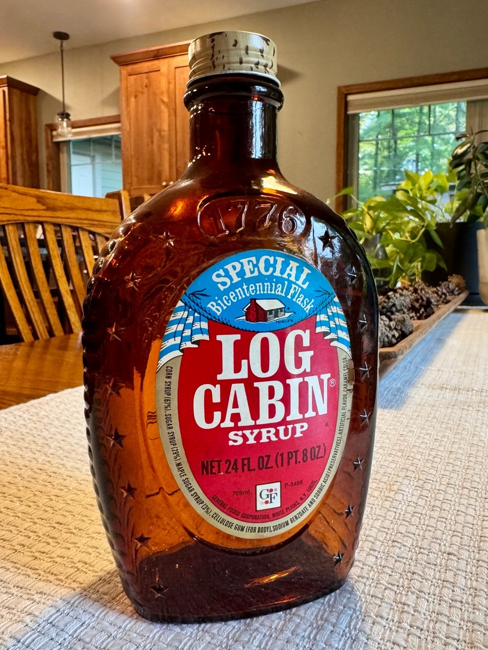 1976 Log Cabin Syrup “Special Bicentennial Flask